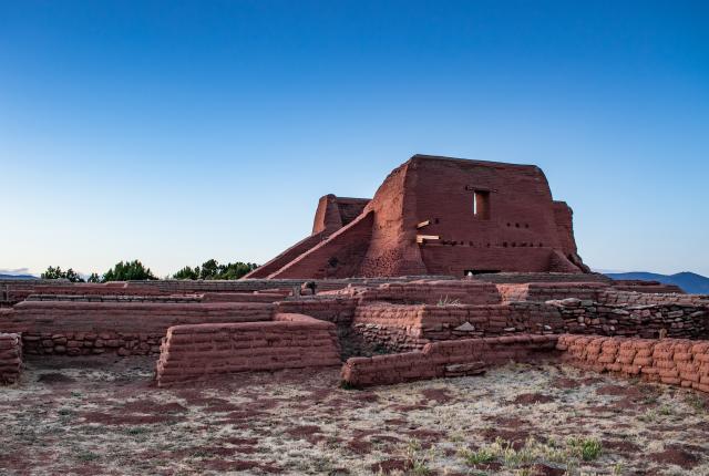 A mission church remains at Pecos National Historic Park.