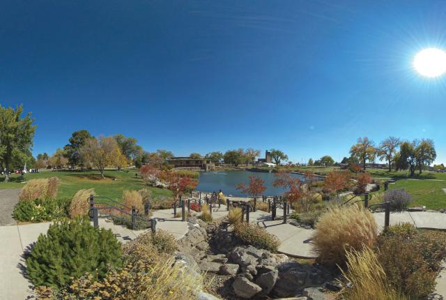 Spend an afternoon under blue skies at Ashley Pond, in Los Alamos.