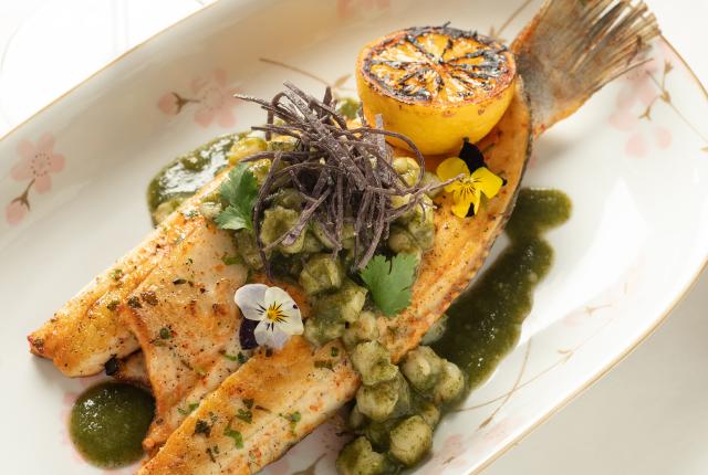 Green posole adds  New Mexican  style to branzino.