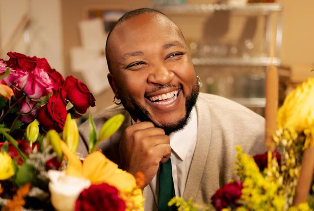 Robert Washington- Vaughns gets rosy at Barton’s Bloom Boutique, in Santa Fe.