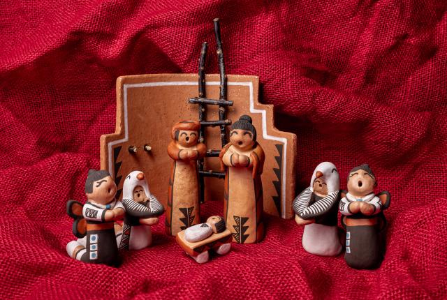 Prudy Correa’s nativity sets reflect an Acoma Pueblo celebration.