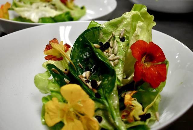 butter leaf salad by Chef Justin Pioche