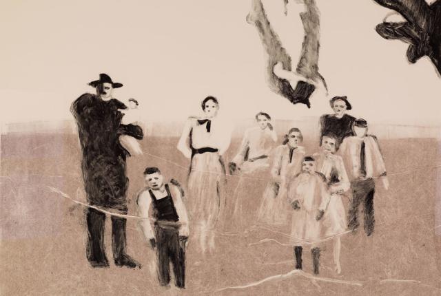 Fritz Scholder's "III and Family, II" (1981).