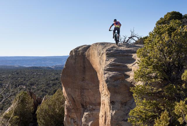 Bikers test the Alien Run Trails in Aztec.