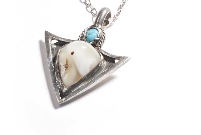 Women's Stainless Steel Rugged Arrowhead Necklace-2 Samuel 22:2