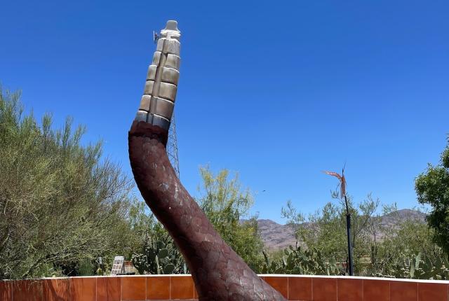Tell’s Tail Rattlesnake Sculpture in Rodeo