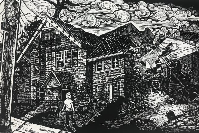 Reinaldo Gil Zambrano Emancipacion Relief Print on Paper 36x24in