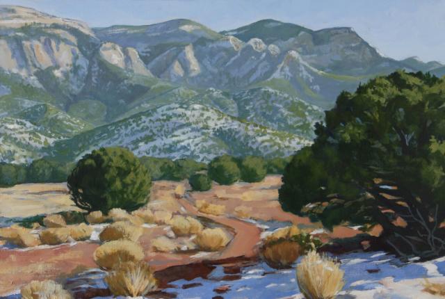 Colleen Gregoire, "Snow Shadows on Mustang Alley"