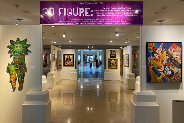 "Go Figure: Women Painters and the Figure" installed at the the East Rotunda Gallery at the New Mexico State Capitol in Santa Fe .