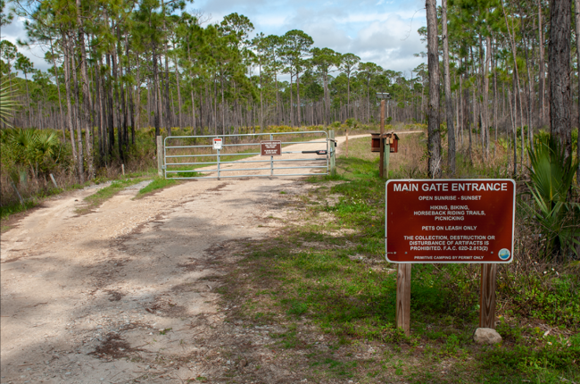 Main Gate at SJB State Buffer Preserve