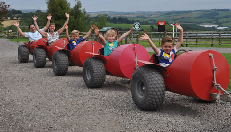 children on a ride