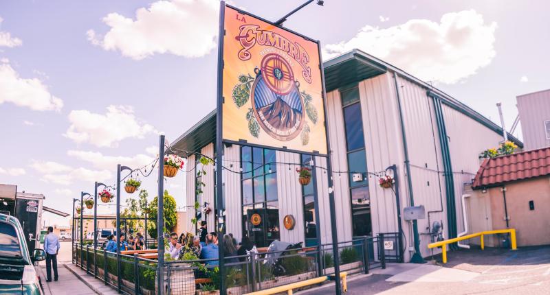 View of the exterior of La Cumbre Brewing Company Westside