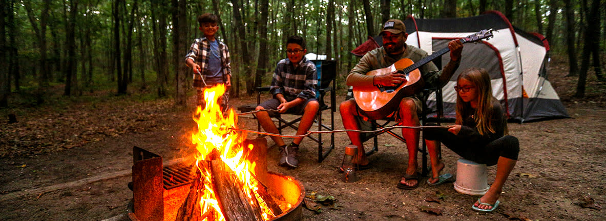 Camping at Dunewood Campground Indiana Dunes