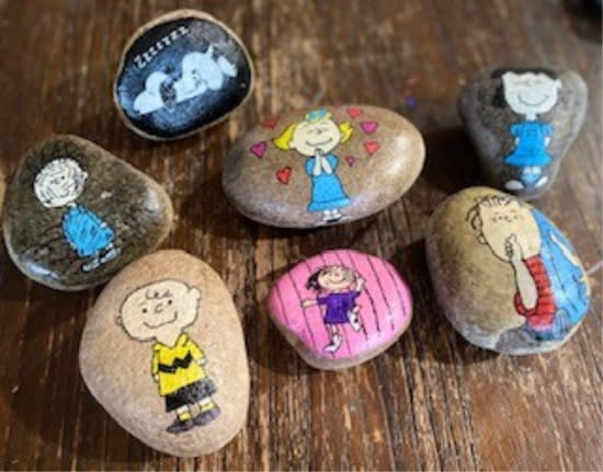 You may find one of these painted rocks by Stacey Cisewski in the Stevens Point Area.
