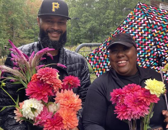 People with Cut Flowers at Fern Rock Farm