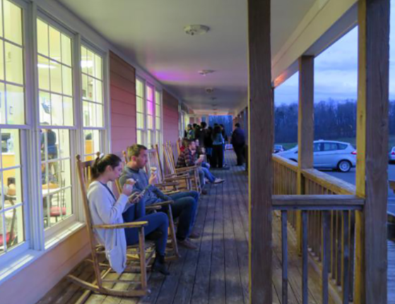 Eating Ice Cream on the Porch at Maple View Farm