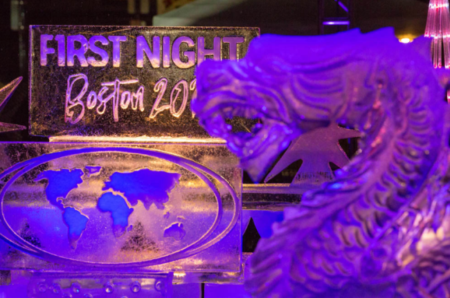 First Night Boston Ice Sculpture