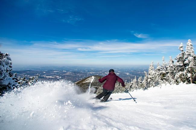 Skier on Taft Slalom Trail