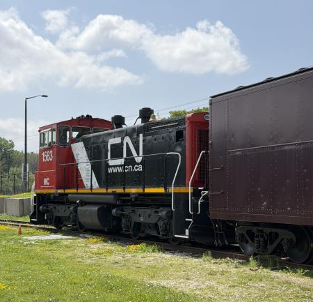 The front of the passenger train at the National Railroad Museum