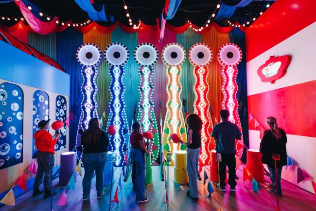 A group of people playing at Gamegrounds