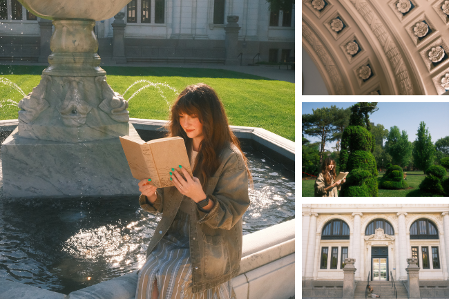 Library and Topiary Park Photo Collage, Angela Lee