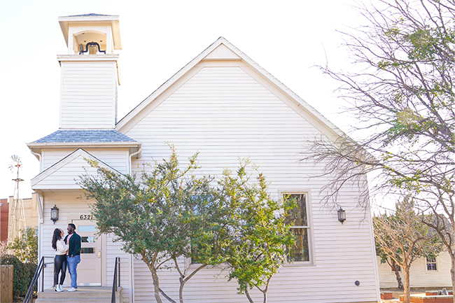 Couple under White Church