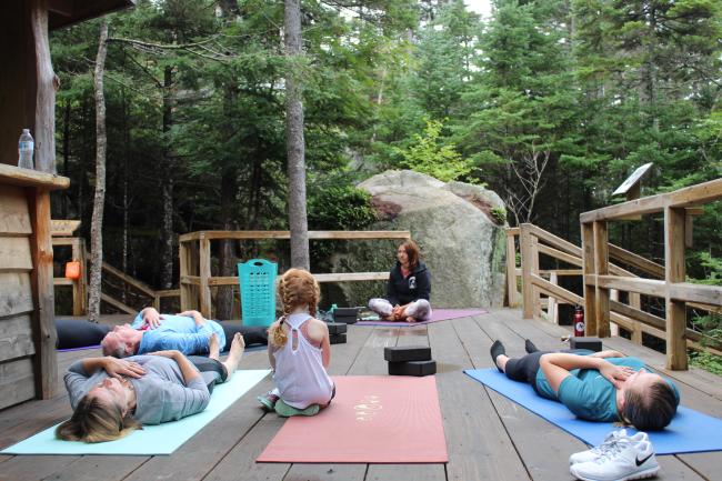 Yoga in the Woods at Lost River Gorge
