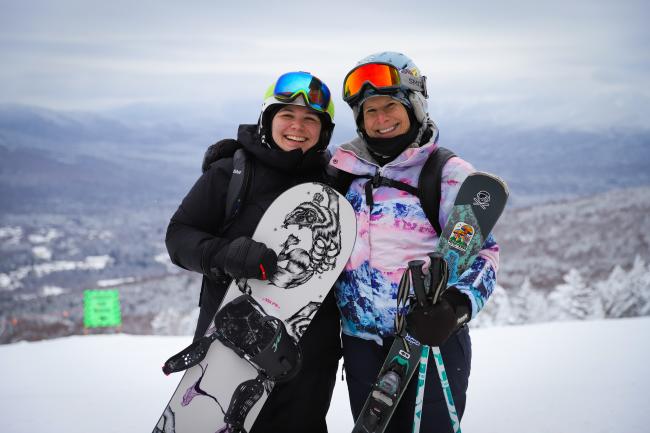 Snowboarder & Skier at Bretton Woods