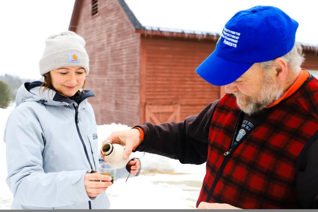 Sampling Maple Syrup