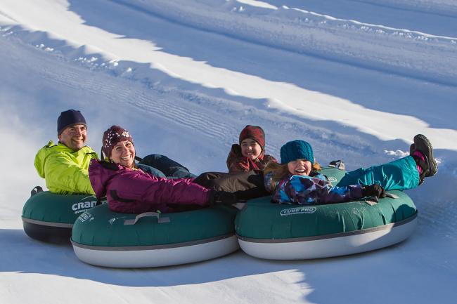 Winter Tubing at Cranmore Mountain