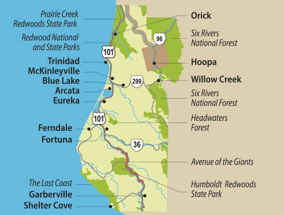 Small Humboldt County Map