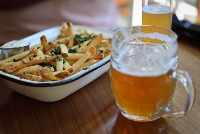 Pizza and Beer at Strangebird Brewing