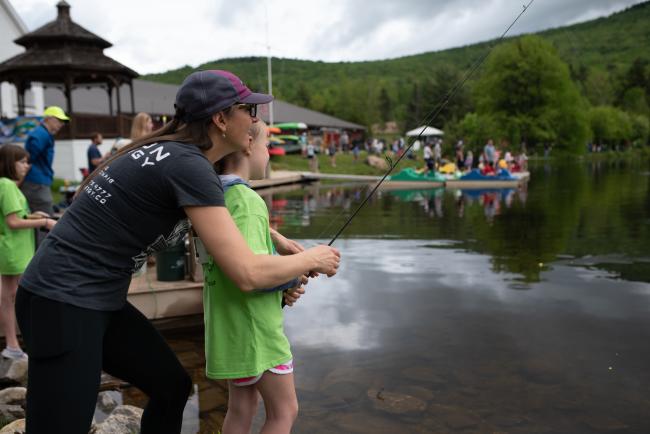 Casting for Kirby Event (Mom and Kid Fishing)