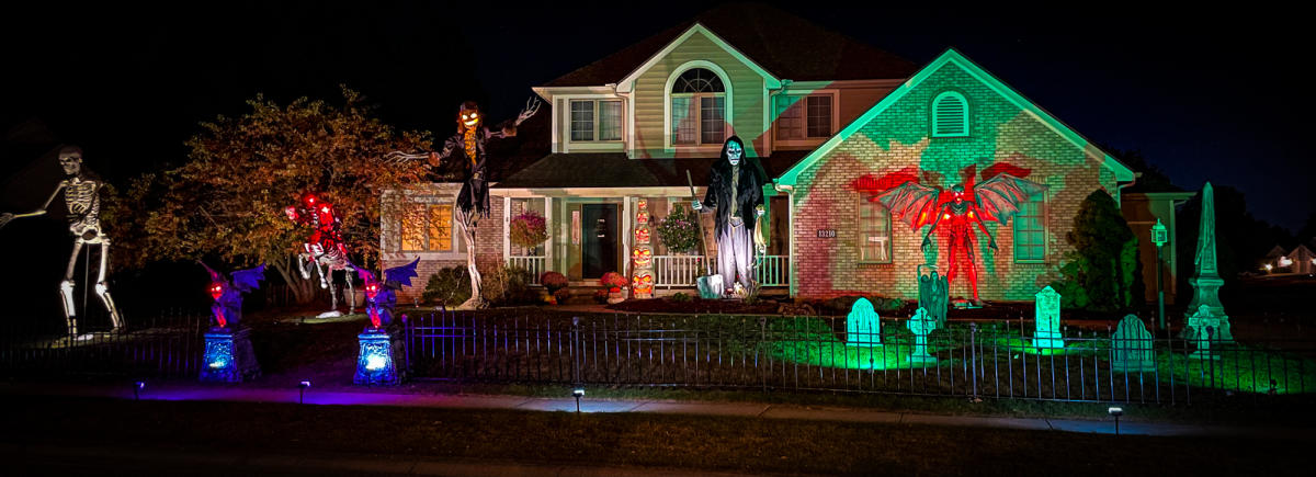 Halloween Lights Display at 13210 Hammer Hill Way, Fort Wayne Halloween Lights Display at 13210 Hammer Hill Way, Fort Wayne