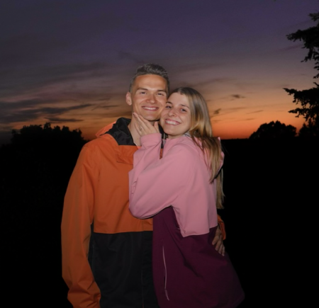 Trevor Hykes Content Creator with his wife.