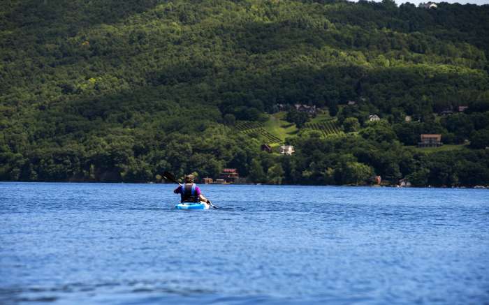 Kayaking on Keuka Lake