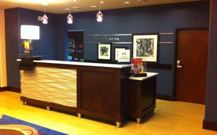 new Hampton Inn lobby