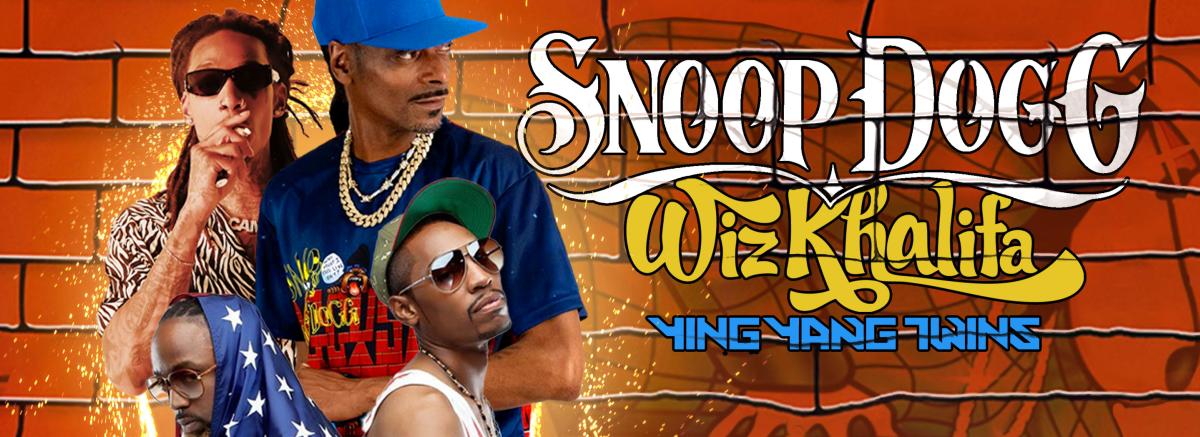 Snoop Dogg and the Ying Yang Twins pose for a poster promoting their concert tour