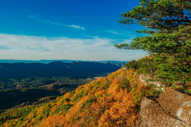 Fall Foliage - Tinker Cliffs - Appalachian Trail - Botetourt County, VA