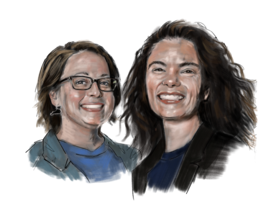 Illustration of two women
