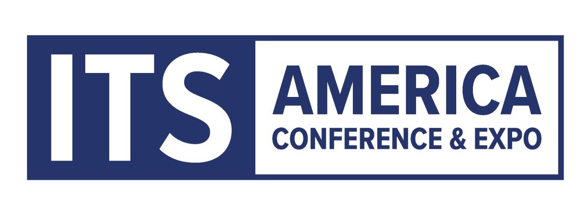 Blue and white logo reading "ITS America Conference & Expo"