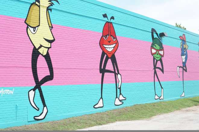 "Party Animals" Mural by Tex Moton, YUMS Corp. Headquarters