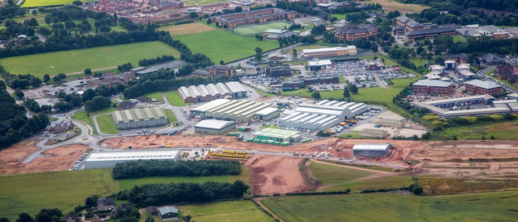 Aerial view of Beacon Business Park