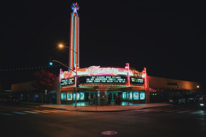 Tower Theatre at Night