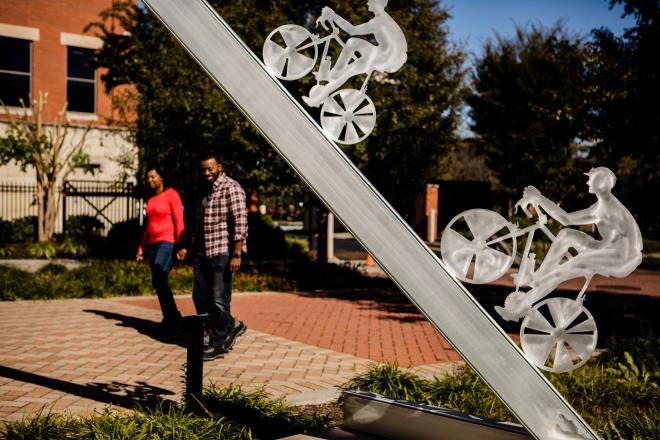 Bicycle Art Sculpture - Elmwood Park - Downtown Roanoke