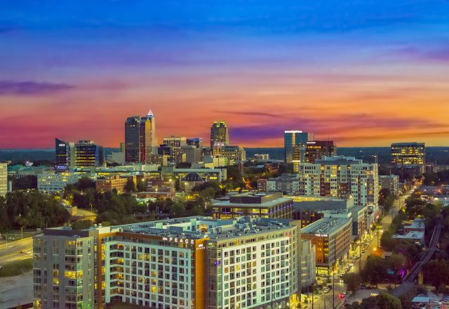 Raleigh Skyline with Smoky Hollow