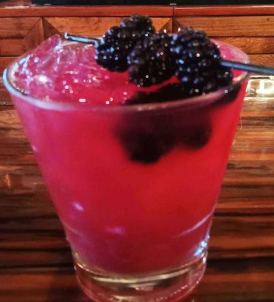 Blackberry Bash cocktail at Burg'r Bar