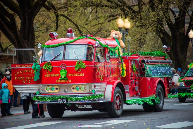 Fire Truck - Roanoke St. Patrick's Day Parade