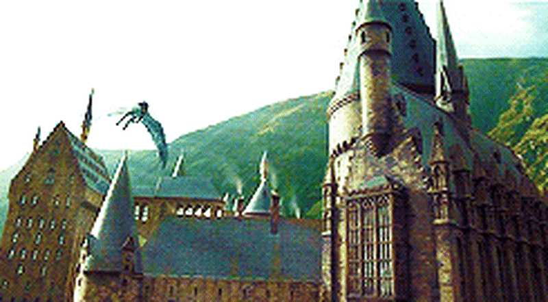 GIF of Hogwarts