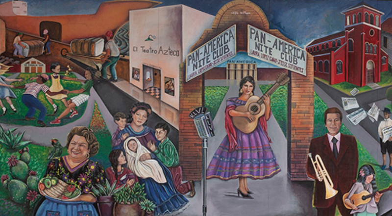 Mural Historia y Cultura Mexicano-Americana en Houston del Siglo XX